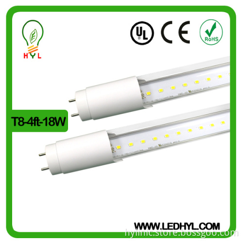 Brightness clear cover 110lm/w smd2835 1200mm t8 led tube 18W
